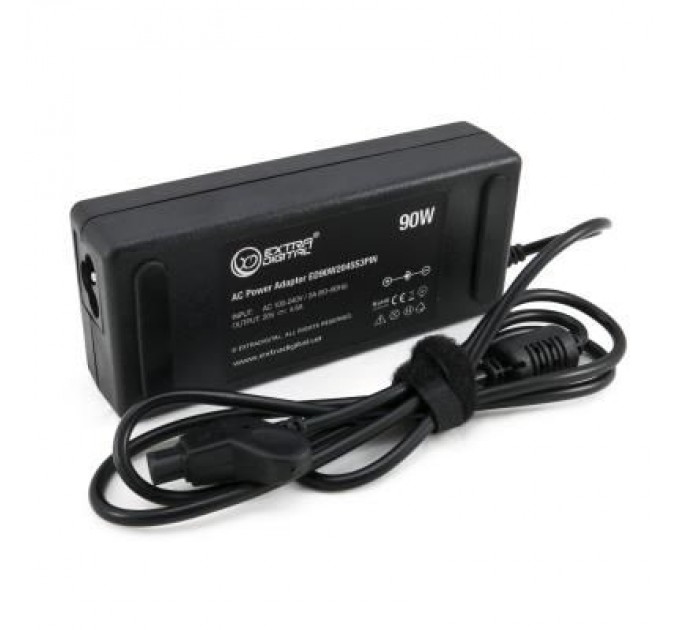 Extradigital Блок живлення до ноутбуку Extradigital Dell 20V, 4.5A, 90W (3pins) (PSD3837)