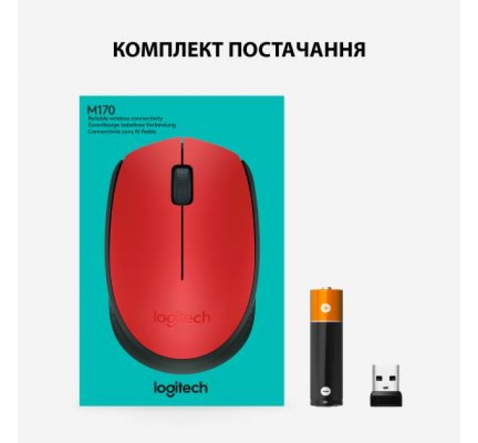 Logitech Мишка Logitech M171 Red (910-004641)