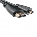 PowerPlant Кабель мультимедійний HDMI A to HDMI D (micro), 0.5m PowerPlant (KD00AS1241)