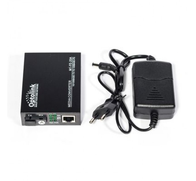 Optolink Медіаконвертер Optolink 100M, 20km, SC, RJ45, Tx 1310nm (1M-FE-20A)