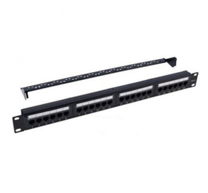 Kingda Патч-панель 19" 24xRJ-45 UTP Cat.6, 1U, with organizer Kingda (KD-PP07-UTP-C6-24P)