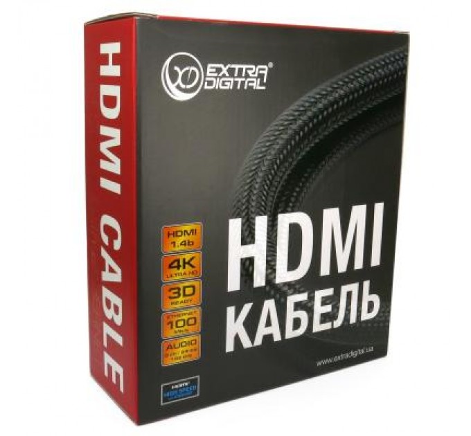 Extradigital Кабель мультимедійний HDMI to HDMI 10.0m Extradigital (KBH1613)
