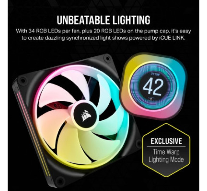 Corsair Система рідинного охолодження Corsair iCUE Link H100i LCD RGB (CW-9061007-WW)