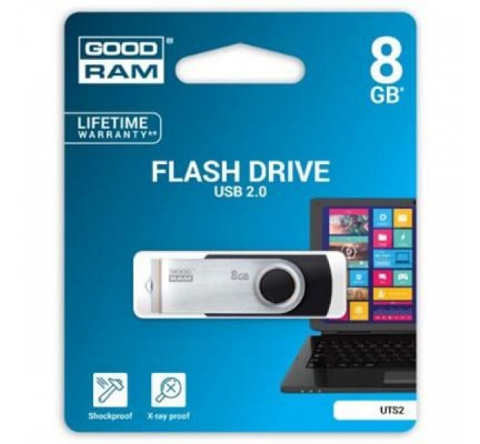 Goodram USB флеш накопичувач Goodram 8GB Twister Black USB 2.0 (UTS2-0080K0R11)