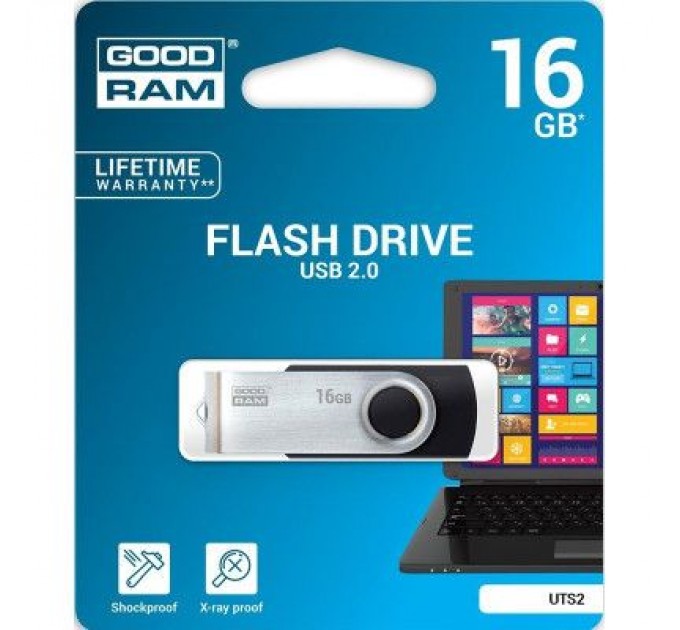 Goodram USB флеш накопичувач Goodram 16GB Twister Black USB 2.0 (UTS2-0160K0R11)