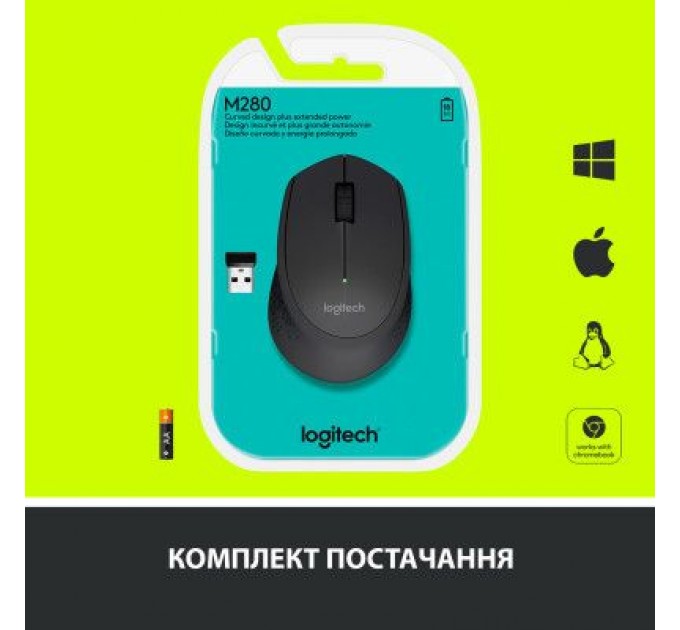 Logitech Мишка Logitech M280 Black (910-004287)