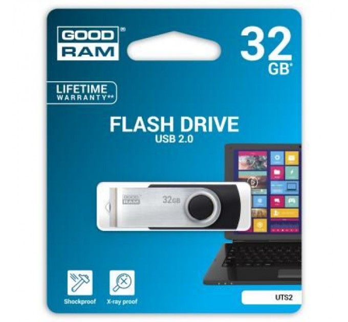 Goodram USB флеш накопичувач Goodram 32GB UTS2 (Twister) Black USB 2.0 (UTS2-0320K0R11)