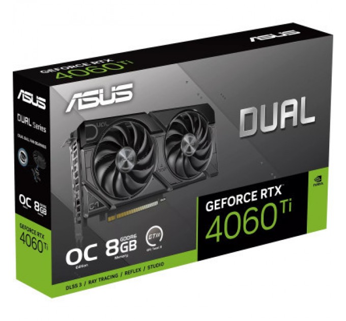 ASUS Відеокарта ASUS GeForce RTX4060Ti 8Gb DUAL OC EVO (DUAL-RTX4060TI-O8G-EVO)