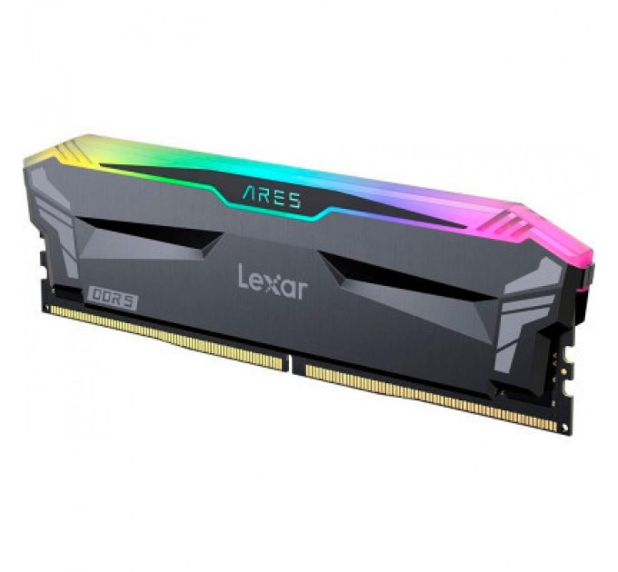 Lexar Модуль пам'яті для комп'ютера DDR5 32GB (2x16GB) 6400 MHz Ares RGB Black Lexar (LD5EU016G-R6400GDLA)