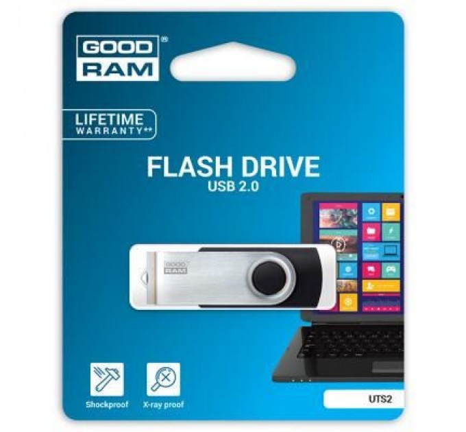Goodram USB флеш накопичувач Goodram 64GB Twister Black USB 2.0 (UTS2-0640K0R11)