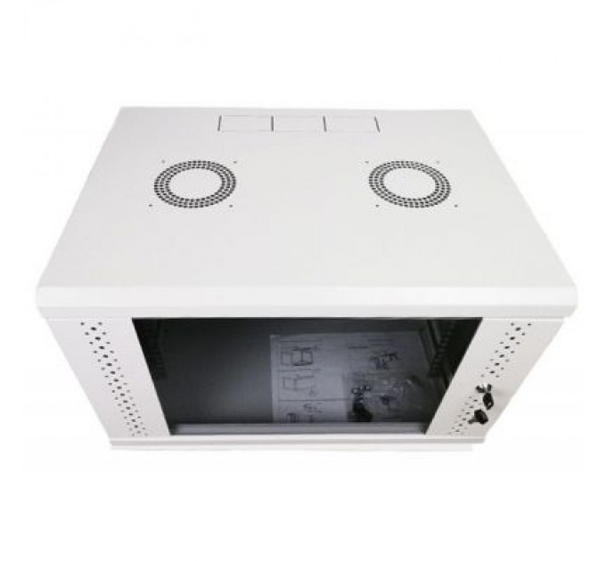 Eserver Шафа настінна Eserver 12U 600х600х637 (Ш*Г*В), скло (ES-Е1260G)