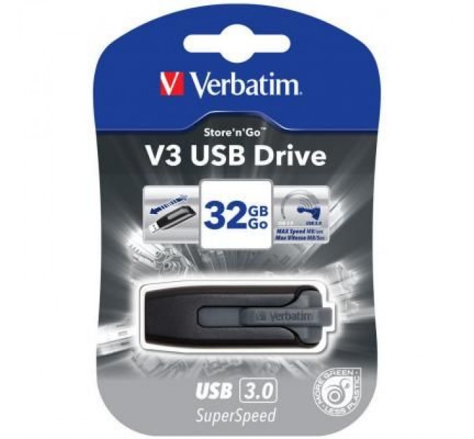 Verbatim USB флеш накопичувач Verbatim 32GB Store 'n' Go Grey USB 3.0 (49173)