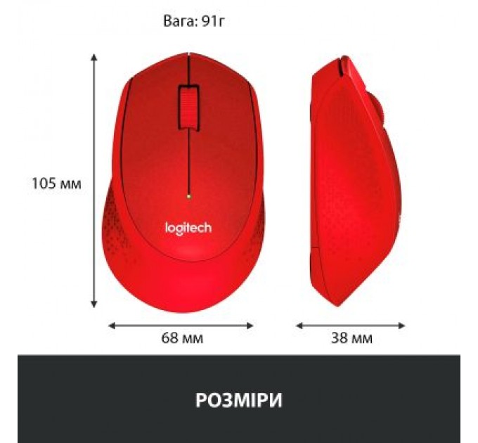 Logitech Мишка Logitech M330 Silent plus Red (910-004911)