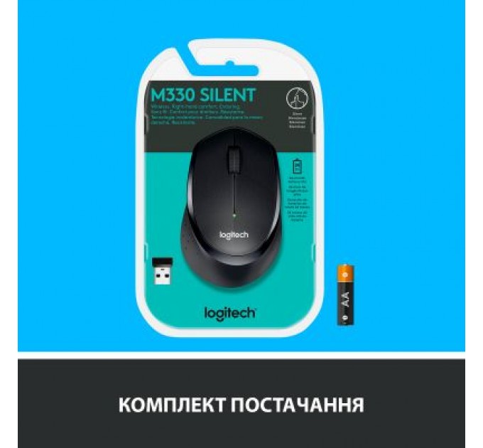 Logitech Мишка Logitech M330 Silent plus Black (910-004909)