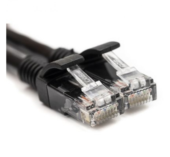 PowerPlant Патч-корд 20м, UTP, cat.5e, CU, black PowerPlant (CA912605)