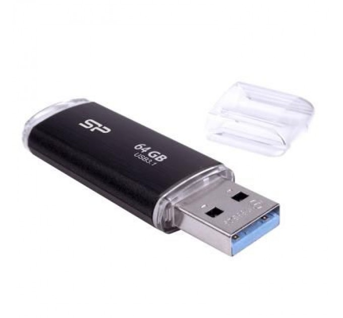 Silicon Power USB флеш накопичувач Silicon Power 64GB Blaze B02 Black USB 3.1 (SP064GBUF3B02V1K)