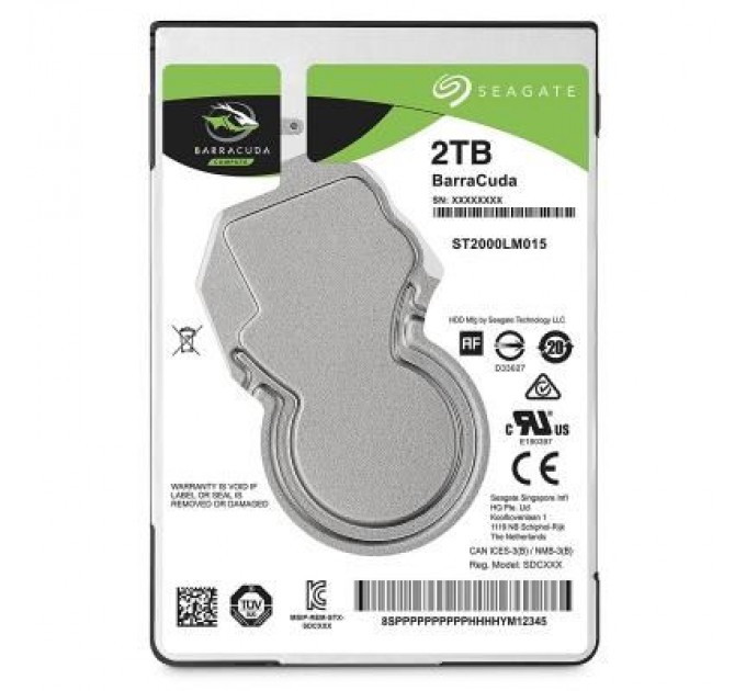 Seagate Жорсткий диск для ноутбука 2.5" 2TB Seagate (ST2000LM015)