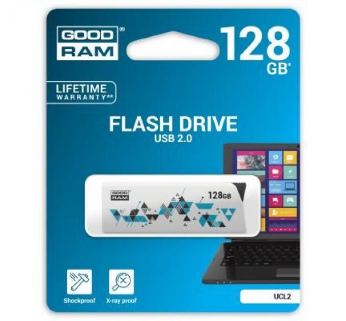 Goodram USB флеш накопичувач Goodram 128GB UCL2 Click White USB 2.0 (UCL2-1280W0R11)