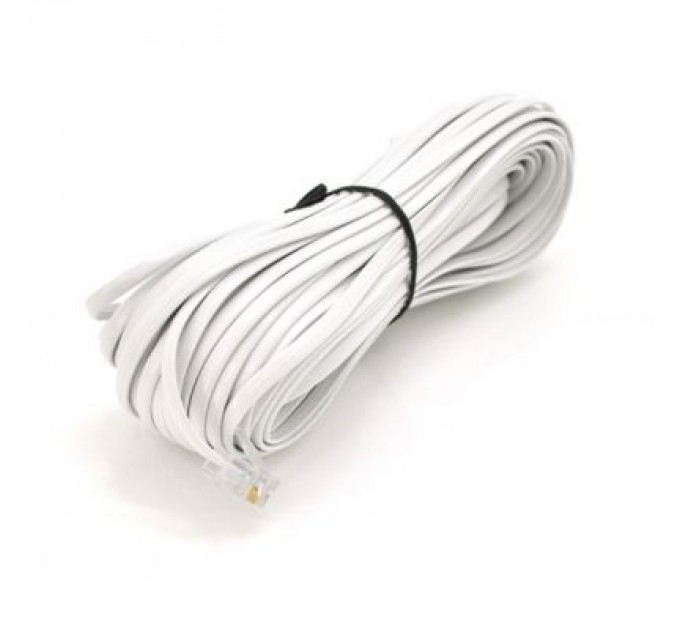 Voltronic Патч-корд телефонний 20м RJ11 (6P4C) Voltronic (PC-20,0W)