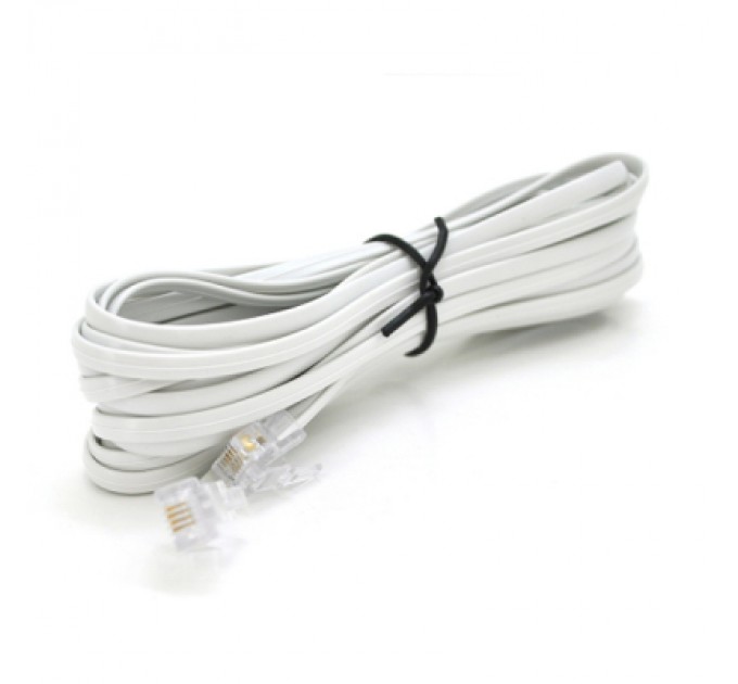 Voltronic Патч-корд телефонний 5м RJ11 (6P4C) Voltronic (PC-5,0W)