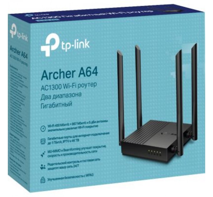 TP-Link Маршрутизатор TP-Link ARCHER A64 (ARCHER-A64)