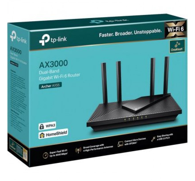 TP-Link Маршрутизатор TP-Link ARCHER AX55 (ARCHER-AX55)