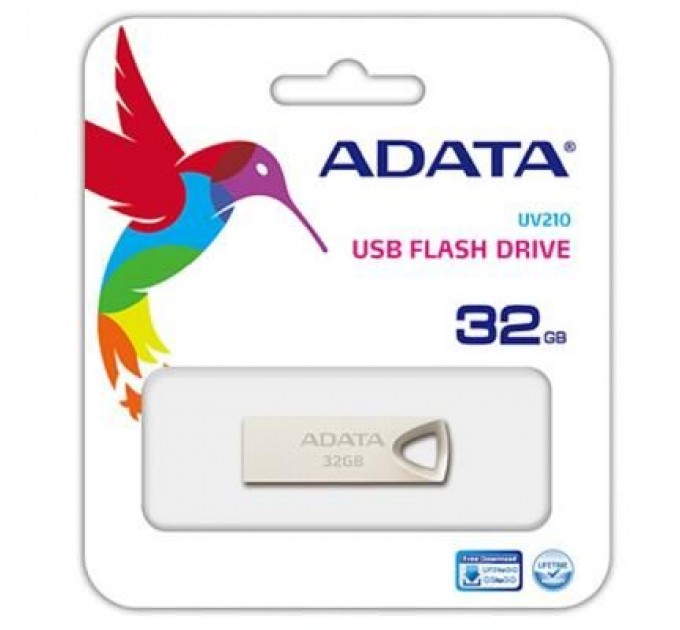 ADATA USB флеш накопичувач ADATA 32GB UV210 Metal Silver USB 2.0 (AUV210-32G-RGD)
