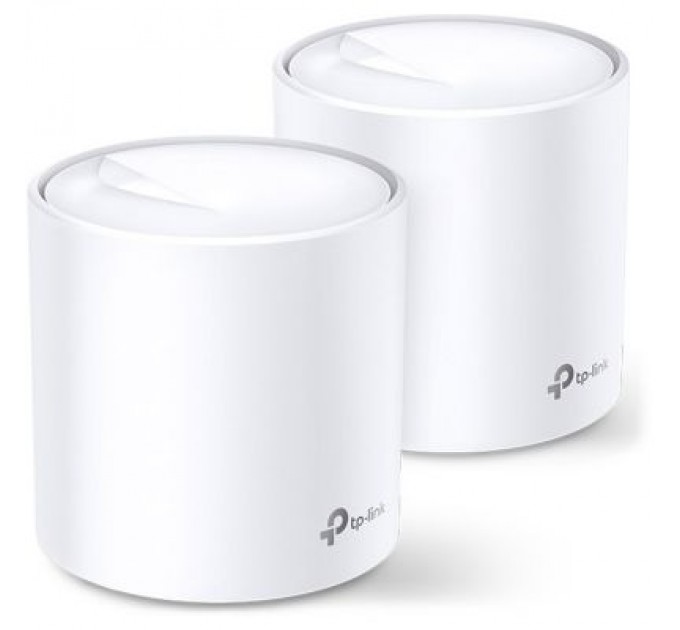 TP-Link Точка доступу Wi-Fi TP-Link DECO X60 2PK AX3000 1xGE LAN 1xGE WAN MU-MIMO OFDMA MESH (DECO-X60-2-PACK)