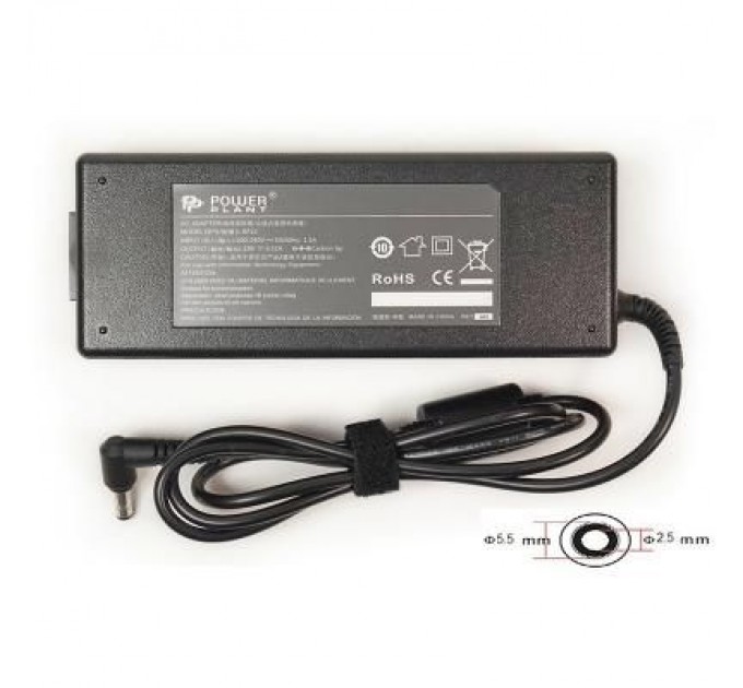 PowerPlant Блок живлення до ноутбуку PowerPlant ASUS 220V, 19V 120W 6.32A (5.5*2.5) (AS120F5525)