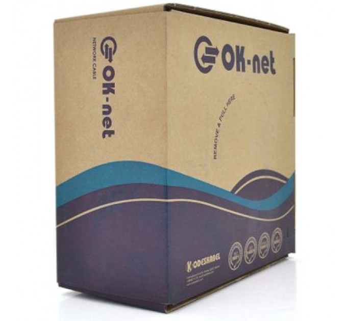 OK-Net Кабель мережевий OK-Net UTP 305м cat.5 2 пари (U/UTP-cat.5-SL) (КПВ-ВП (100) 2*2*0,48 / 305)