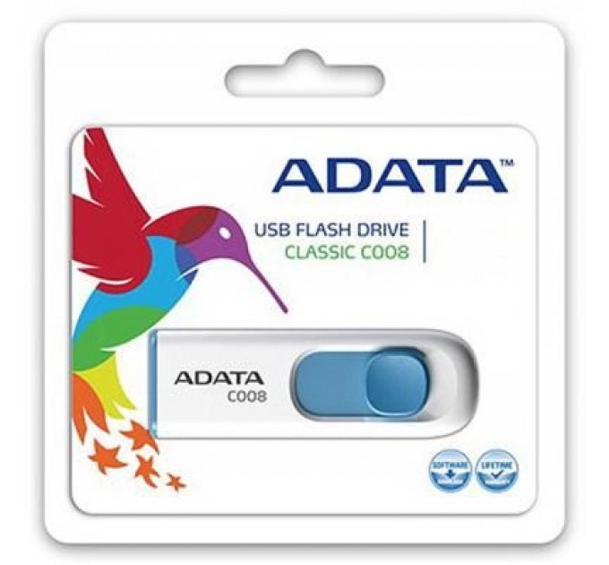 ADATA USB флеш накопичувач ADATA 32GB C008 White USB 2.0 (AC008-32G-RWE)
