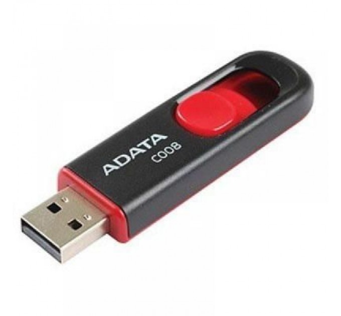 ADATA USB флеш накопичувач ADATA 64GB C008 Black+Red USB 2.0 (AC008-64G-RKD)