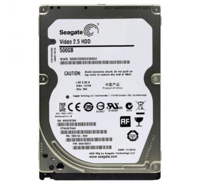 Seagate Жорсткий диск для ноутбука 2.5" 500GB Seagate (# ST500VT000 #)