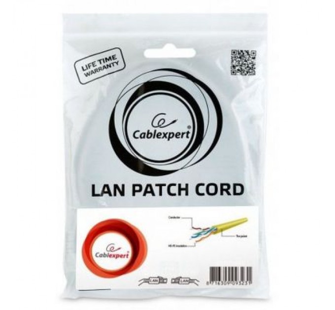 Cablexpert Патч-корд 0.5м UTP cat 6 CCA yellow Cablexpert (PP6U-0.5M/Y)