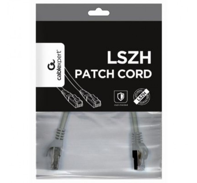 Cablexpert Патч-корд 15м S/FTP Cat 6A CU LSZH grey Cablexpert (PP6A-LSZHCU-15M)