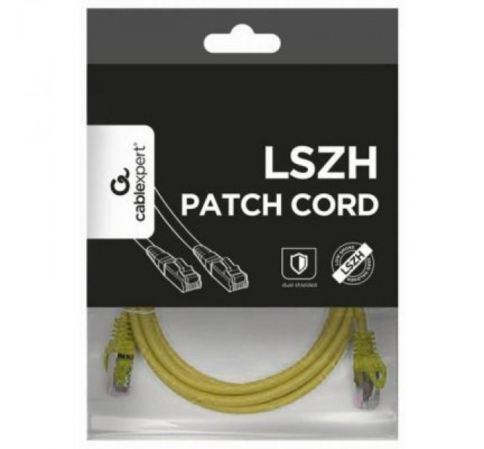 Cablexpert Патч-корд 1.5м S/FTP Cat 6A CU LSZH yellow Cablexpert (PP6A-LSZHCU-Y-1.5M)