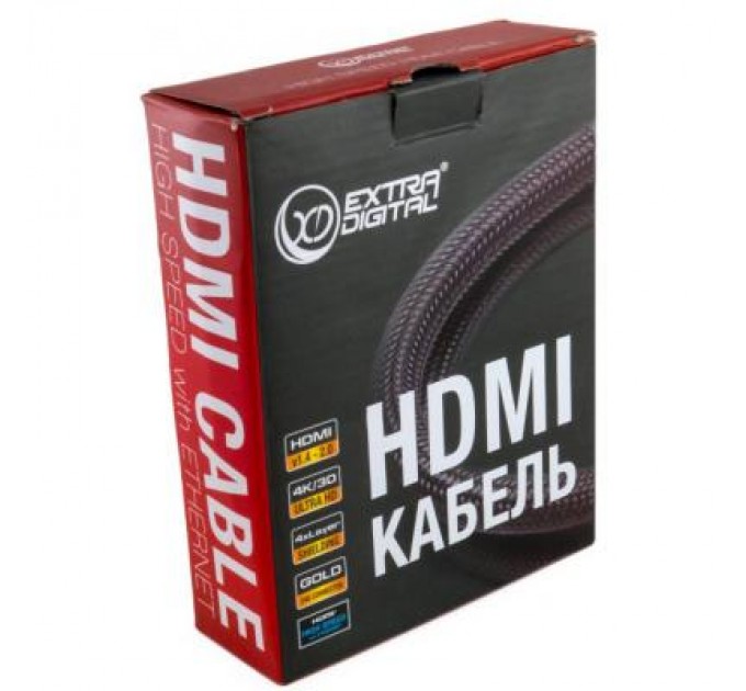 Extradigital Кабель мультимедійний HDMI to HDMI 3.0m Extradigital (KBH1634)