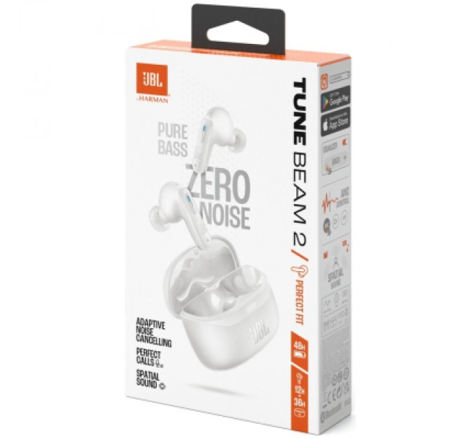 JBL Навушники JBL Tune Beam 2 White (JBLTBEAM2WHT)