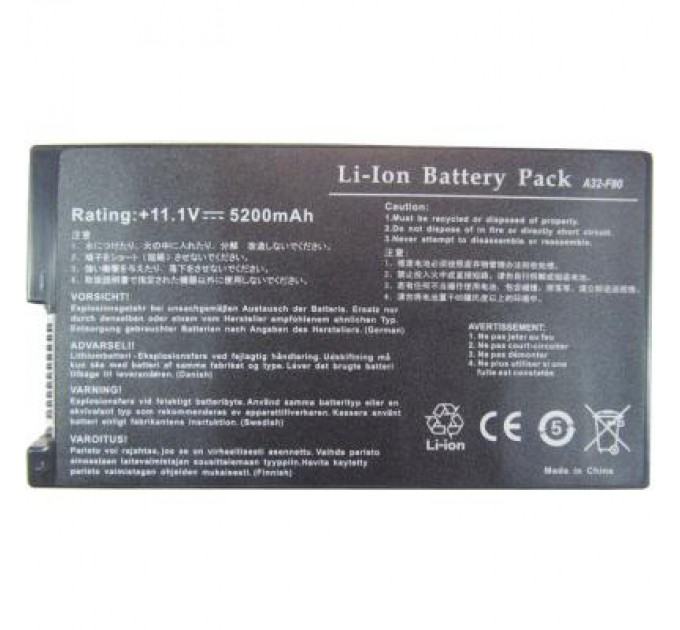AlSoft Акумулятор до ноутбука AlSoft Asus A32-F80 5200mAh 6cell 11.1V Li-ion (A41439)