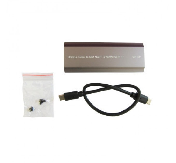 Dynamode Кишеня зовнішня Dynamode M.2 SSD NVMe/SATA combo USB3.2 GEN2 USB-C (DM-CAD-SSD05)