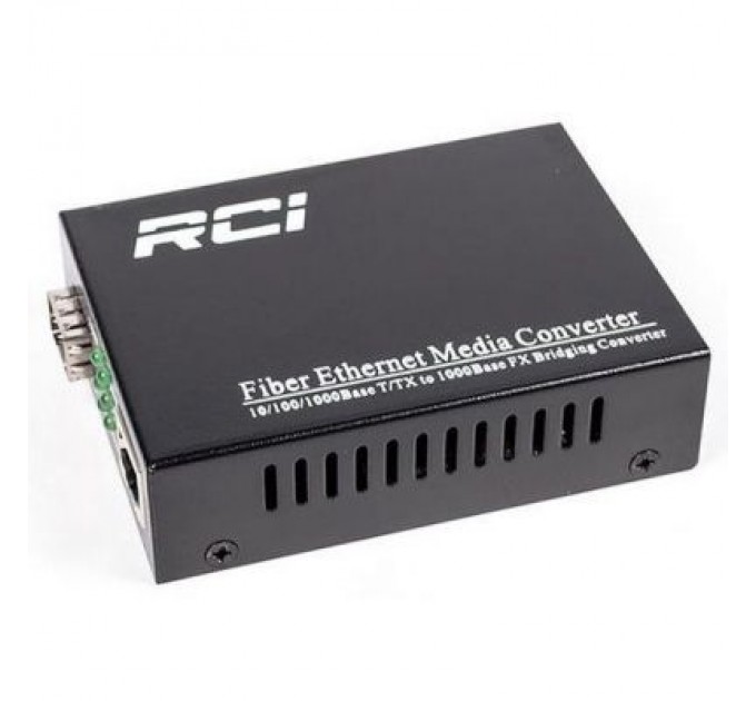 RCI Медіаконвертер RCI 1G, SFP slot, RJ45, standart size metal case (RCI300S-G)