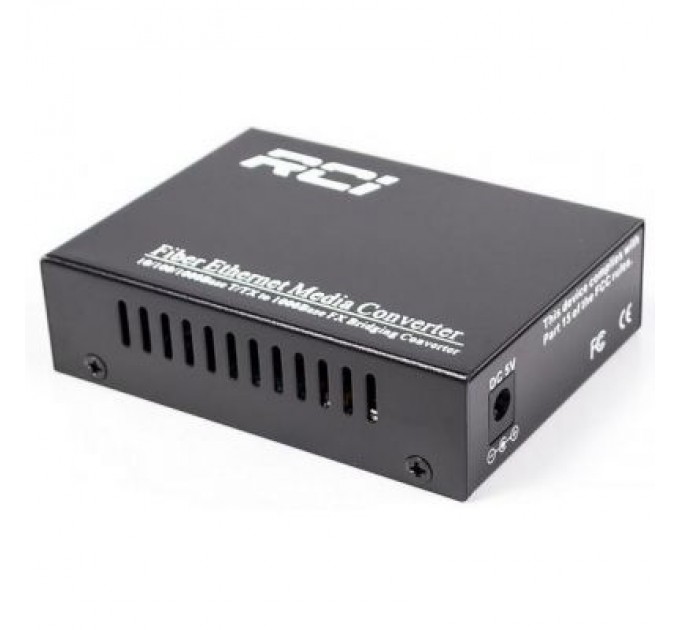 RCI Медіаконвертер RCI 1G, SFP slot, RJ45, standart size metal case (RCI300S-G)