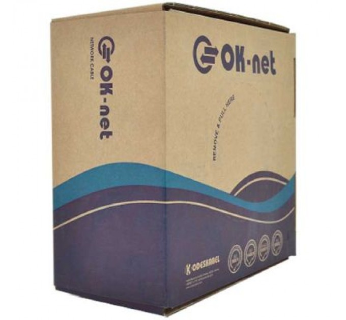 OK-Net Кабель мережевий OK-Net UTP 305м cat.5e 2 пари (UTP-cat.5-SL) (КПП-ВП (100) 2*2*0,48 / 305)