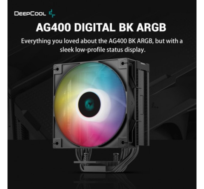 Deepcool Кулер до процесора Deepcool AG400 DIGITAL BK ARGB