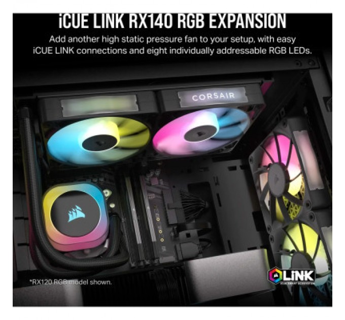 Corsair Кулер до корпусу Corsair iCUE Link RX140 RGB PWM Dual Pack (CO-9051020-WW)