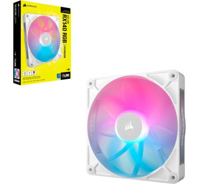 Corsair Кулер до корпусу Corsair iCUE Link RX140 RGB PWM White (CO-9051023-WW)