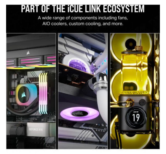 Corsair Кулер до корпусу Corsair iCUE Link RX140 RGB PWM White (CO-9051023-WW)