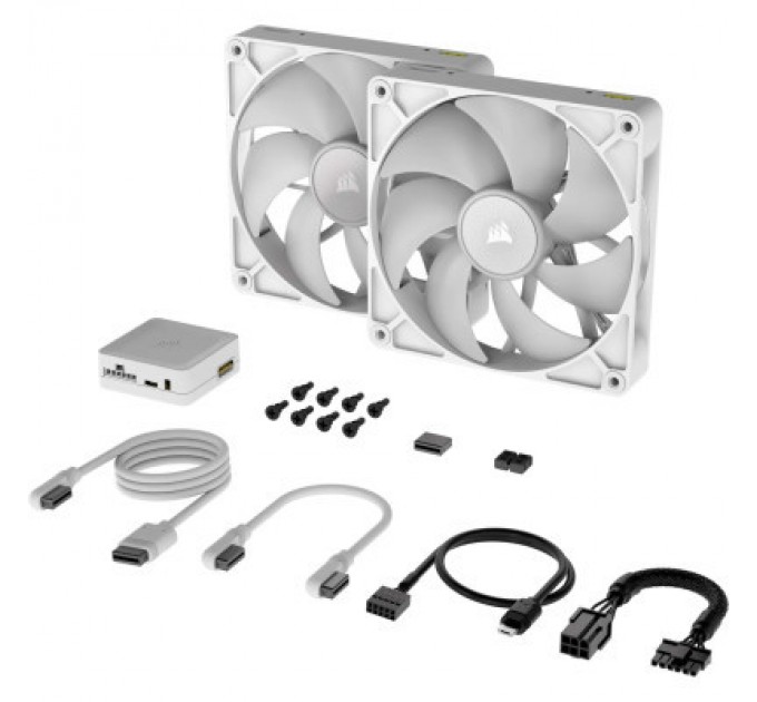Corsair Кулер до корпусу Corsair iCUE Link RX140 RGB PWM White Dual Pack (CO-9051024-WW)