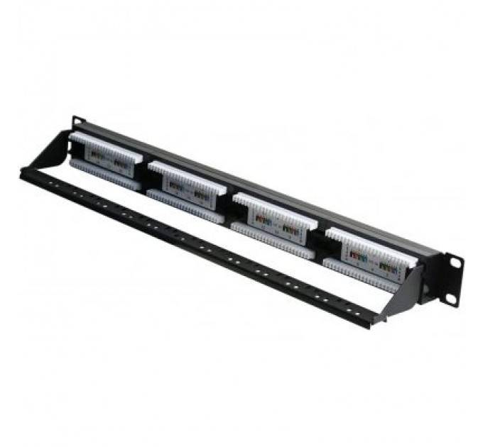 Hypernet Патч-панель Hypernet 19" 24 порта UTP cat.6 з менеджментом кабеля (PP-KUTP6-24-NM-CM)