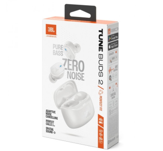 JBL Навушники JBL Tune Buds 2 White (JBLTBUDS2WHT)